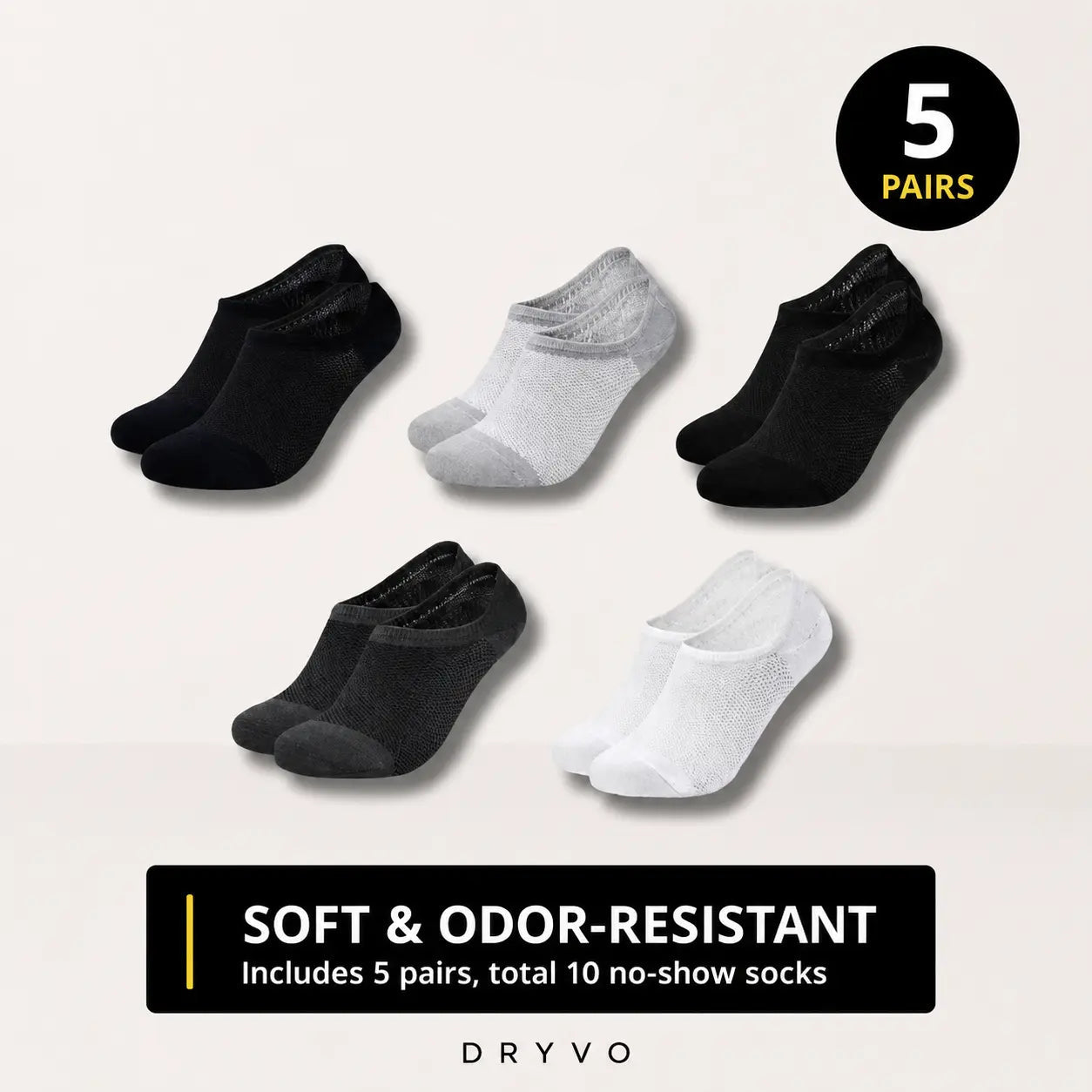 Anti-Odor Comfort Socks – Pack of 5